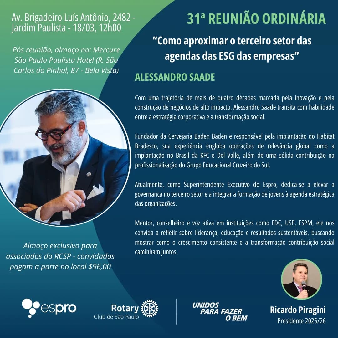 *INFORMAÇÕES SOBRE ESTACIONAMENTO* - Rotary Clube de São Paulo